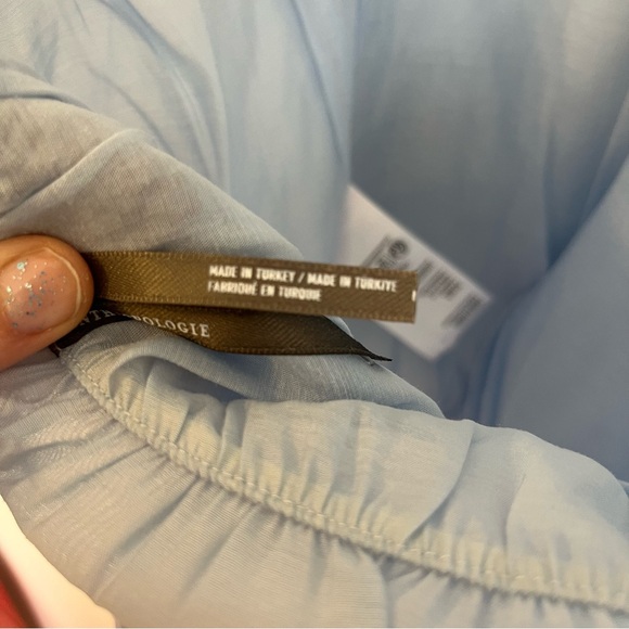 Anthropologie Layered Halter Sleeveless Top Sky Blue SZ XLG NWT Whimsical Fairy - Picture 9 of 11